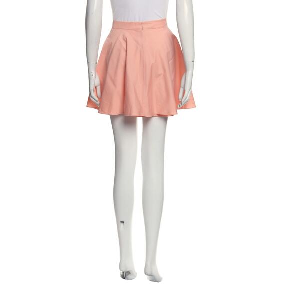 Alice + Olivia Pale Peach Pastel Pink/Coral Pleated Mini Skirt - Picture 11 of 12